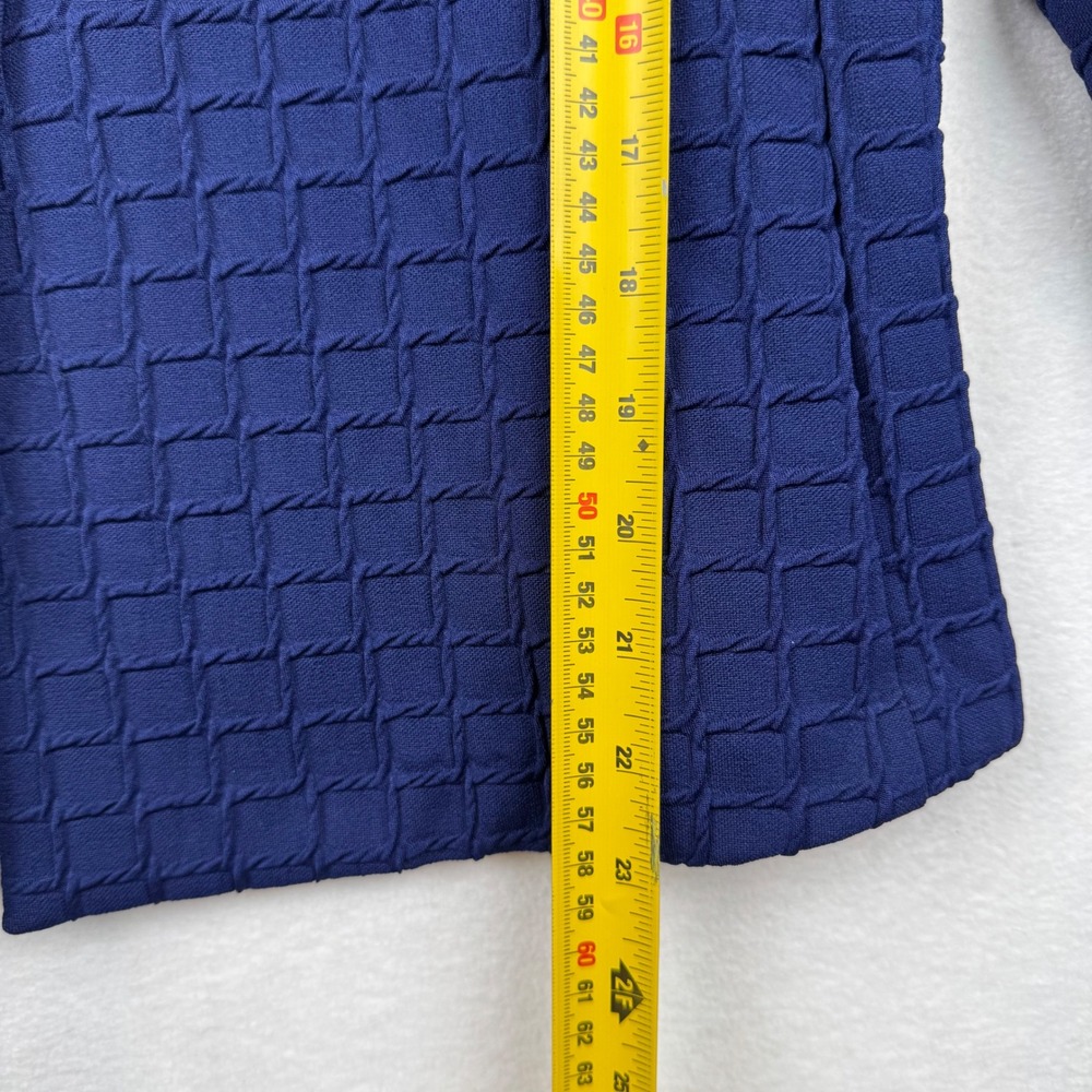 IC by Doni Knits Women's Navy Textured Jacket Statement Button Size S - Picture 7 of 10